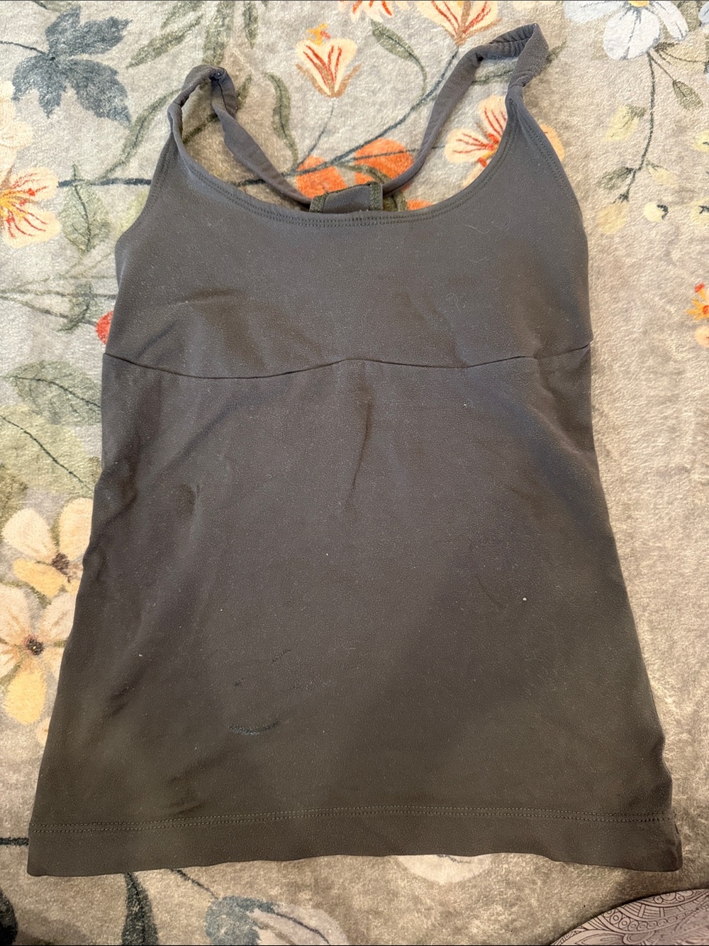 Dark green / black ish Camisole Tank with Built-in Support